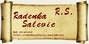 Radenka Salević vizit kartica